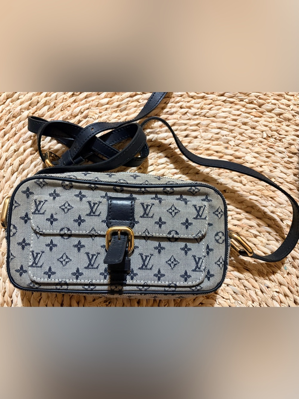 Louis Vuitton denim Monogram Canvas Crossbody in Navy and Beige